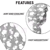 Bamboo Muslin Swaddle Wrap/Blanket for Baby 120X110 (Grey)